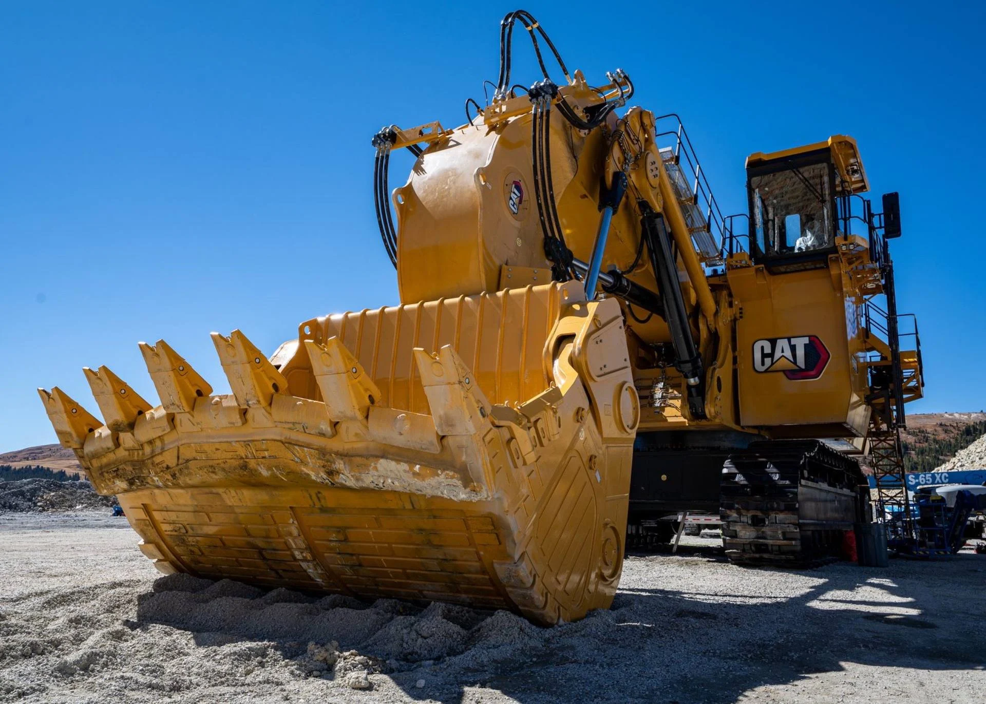 A Cat paver at work